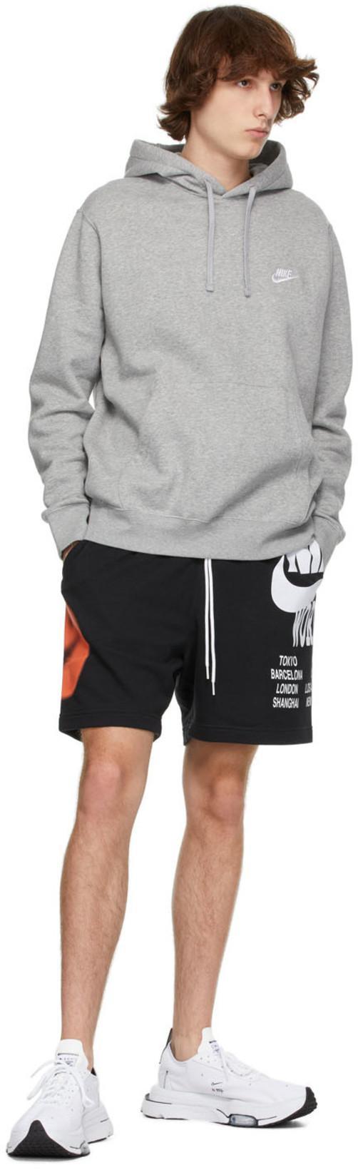 NIKE Sportswear Club Logo-embroidered Cotton-blend Jersey Zip-up Hoodie In Grey