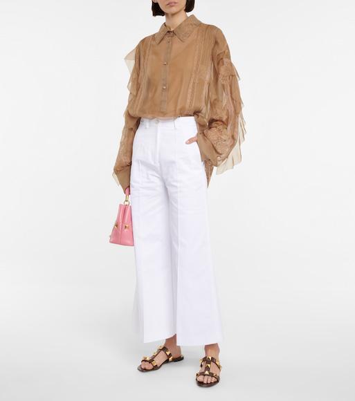 VALENTINO GARAVANI Womens Leather Studded T-strap Sandals In Black