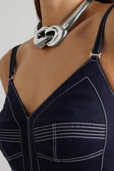 ALEXANDER MCQUEEN Black The Curve Small Leather Cross Body Bag