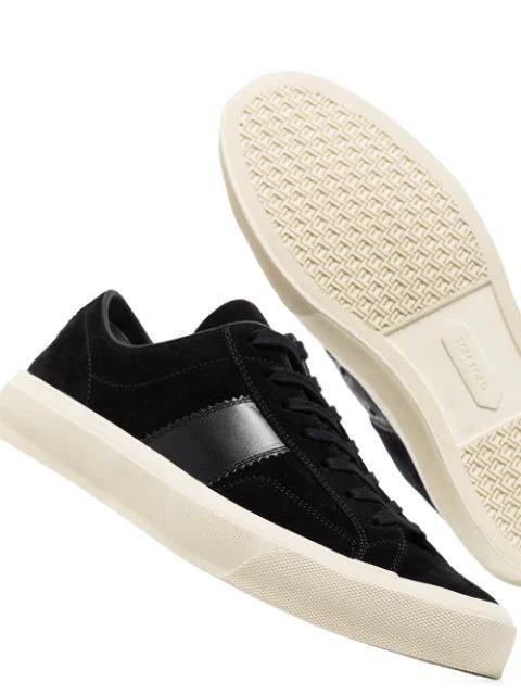 TOM FORD Logo-print Low-top Sneakers In Black