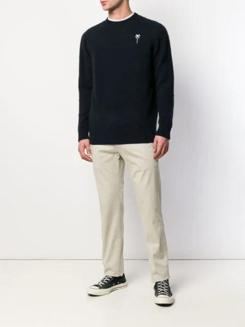 SAINT LAURENT Monogram Polo Shirt In White