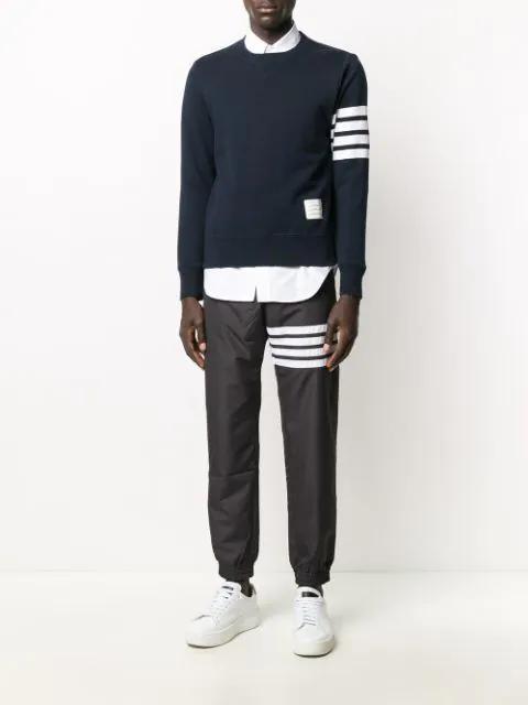 THOM BROWNE Classic Crewneck In Blue