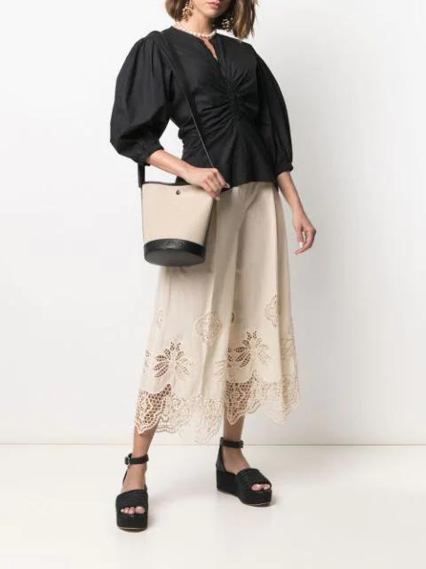 ISABEL MARANT ÉTOILE Plalia Pleated Black Blouse