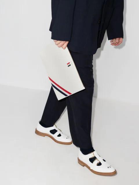 THOM BROWNE Relaxed Fit Ss Tee With Side Slit In Medium Weight Jersey Clothing In Blue