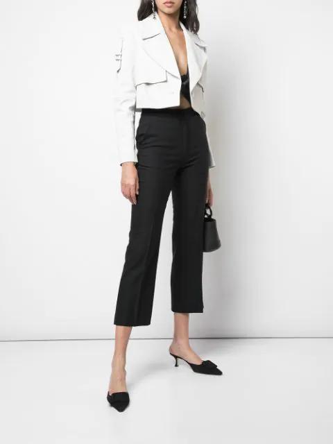 MANOLO BLAHNIK Kitten Heel Mules In Navy Blue Suede