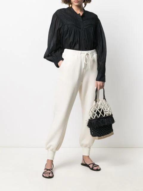 ISABEL MARANT ÉTOILE Plalia Pleated Black Blouse