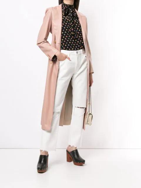 SAINT LAURENT Loulou 012 Leopard And Black Heart Sunglasses