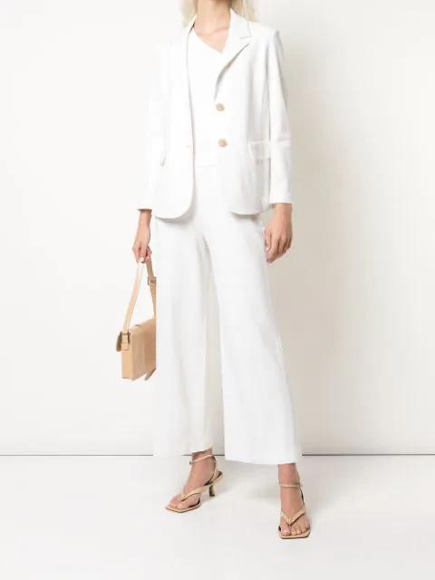ROSETTA GETTY Single-breasted Blazer In White