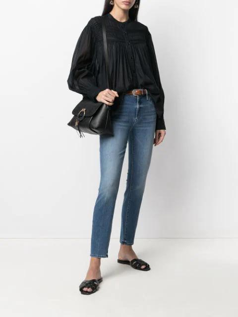 ISABEL MARANT ÉTOILE Plalia Pleated Black Blouse