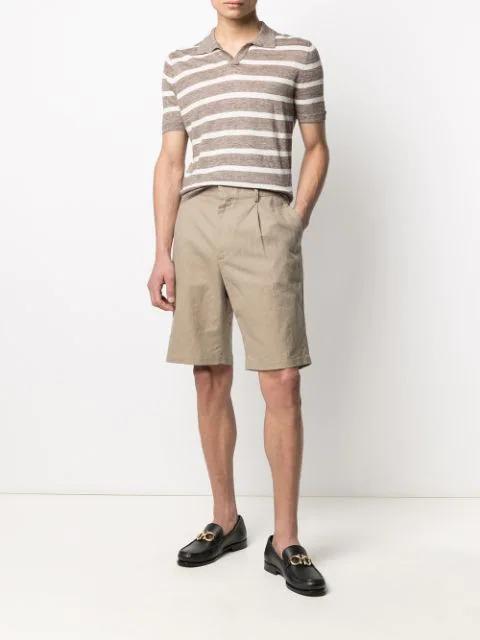 FERRAGAMO Grandioso Leather Loafer With Gancini Detail In Brown