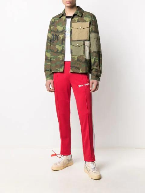 PALM ANGELS Side Stripe Track Pants In Red