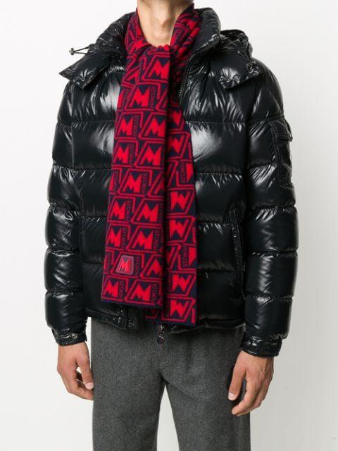 MONCLER Men Detachable Hood Padded Down Jacket In Black