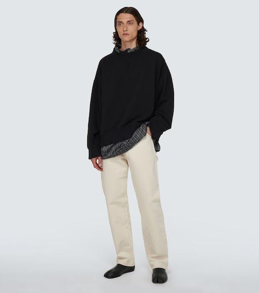 MAISON MARGIELA 10mm Tabi Leather Babouche Shoes In Gray