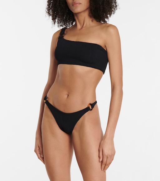 GIANVITO ROSSI Calypso Leather Thong Sandals In Black