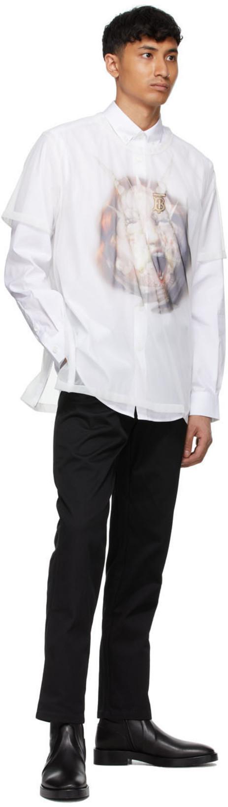 BURBERRY Porthole Detail Panelled Leather Boots In Black