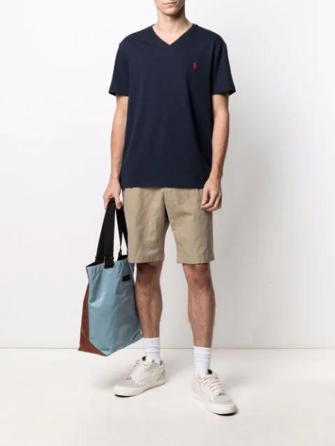 POLO RALPH LAUREN Cotton Jersey T-shirt Custom Slim-fit In Blue