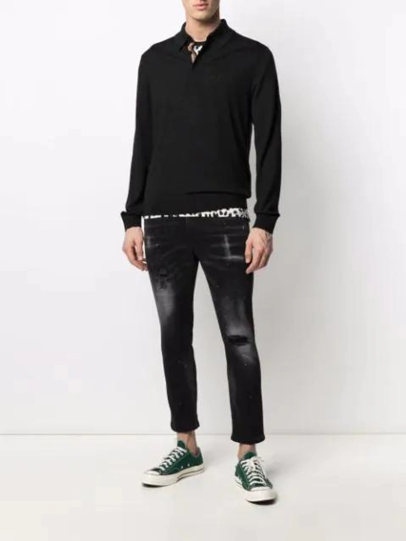 Farfetch's Post | Wearing: Emanuele Bicocchi Curb Braided Bracelet In Silver; Dondup Mid-rise Cropped Jeans In Black; Kenzo Leopard-print Short-sleeve T-shirt In Black