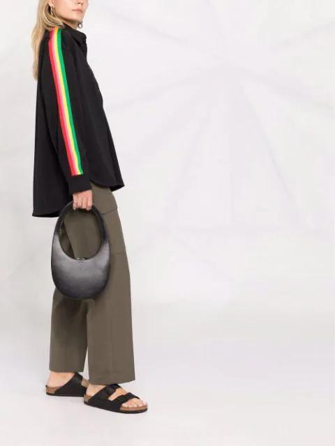 PALM ANGELS Miami Logo-embroidered Shirt In Black