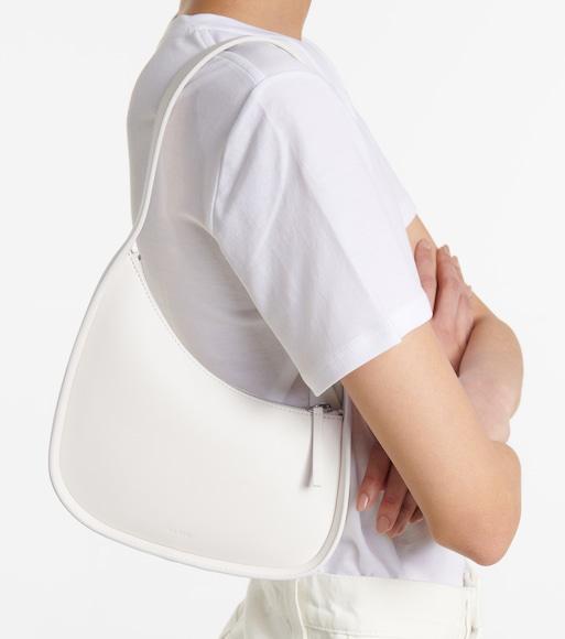 THE ROW Half Moon Shoulder Bag In Smooth Calfskin In White