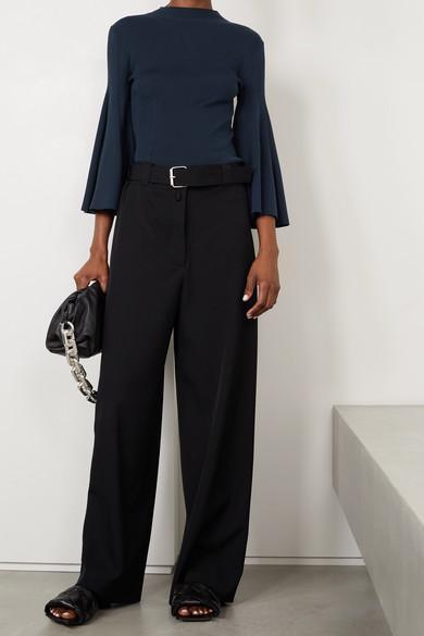 BOTTEGA VENETA The Lido Intrecciato Leather Sandal In Black