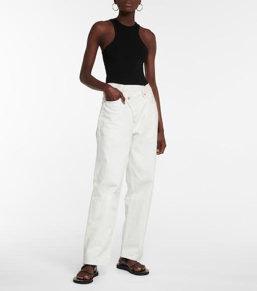 AGOLDE Criss Cross Jeans In Milkshake White
