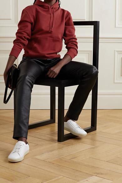 SAINT LAURENT Low-top Sneakers With Round Toe And Contrast Heel In White