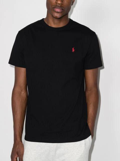 POLO RALPH LAUREN Black Cotton T-shirt With Logo