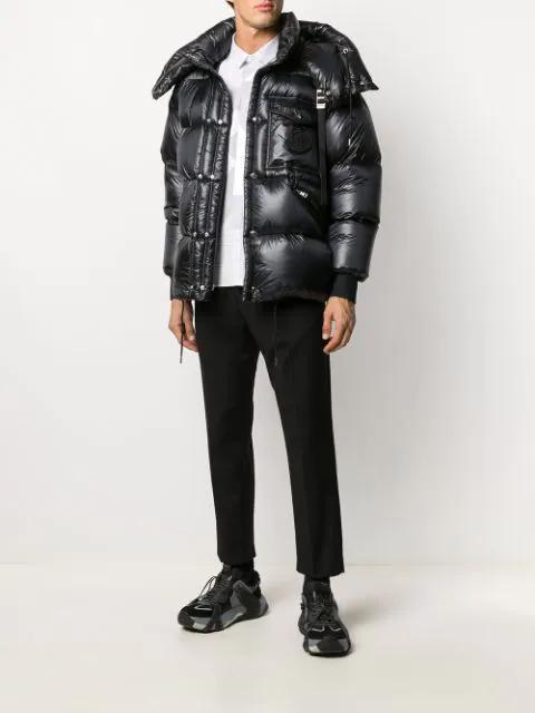 NEIL BARRETT Patchwork Stripe-pattern Shirt In White