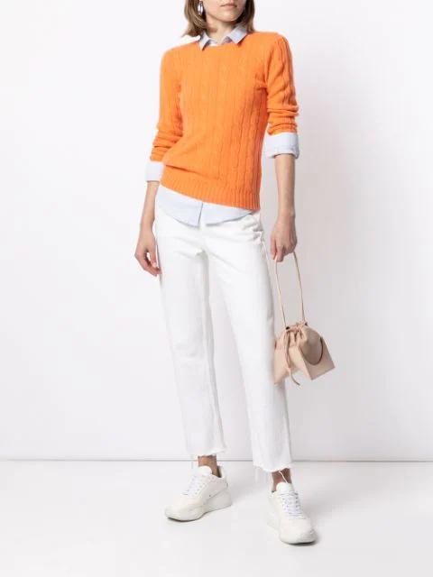 POLO RALPH LAUREN Julianna Cotton Cable Sweater In Multi