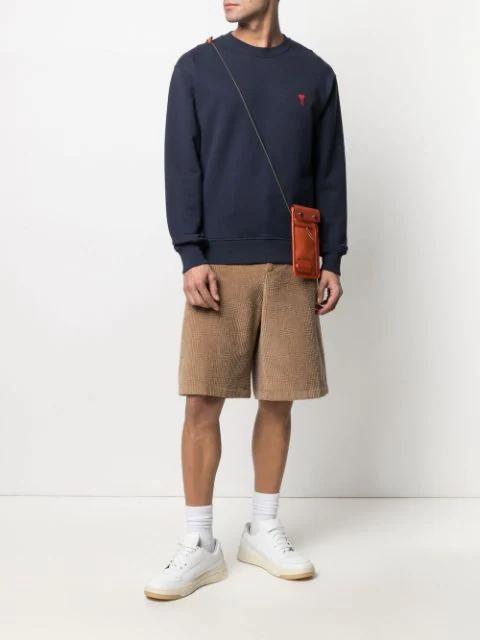 AMI ALEXANDRE MATTIUSSI Pull Col Rond Ami Paris De Coeur In Black