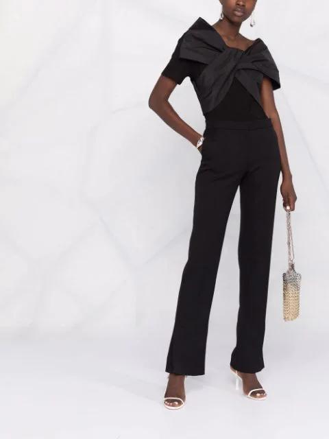 ALEXANDER MCQUEEN Tailored Wool Trousers Featuring Flared Hem In Black