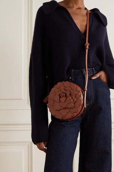 VALENTINO GARAVANI Rockstud Patent Leather Ballet Flats In Animal Print