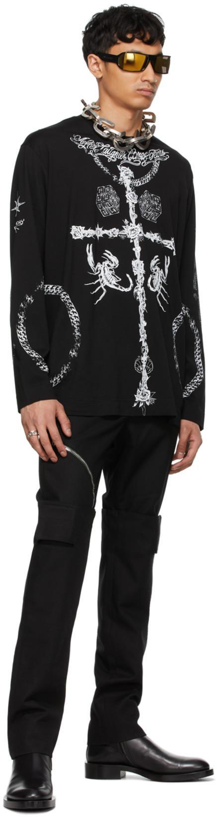 GIVENCHY Lock Black Leather Ankle Boots