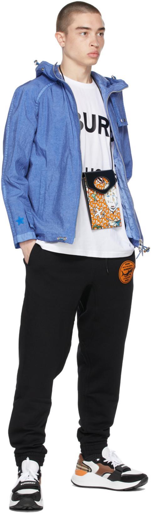 BURBERRY Logo Print Cotton Oversized T-shirt In White