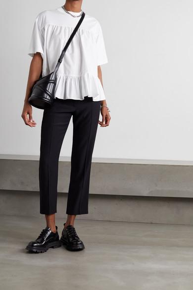 ALEXANDER MCQUEEN Black The Curve Small Leather Cross Body Bag