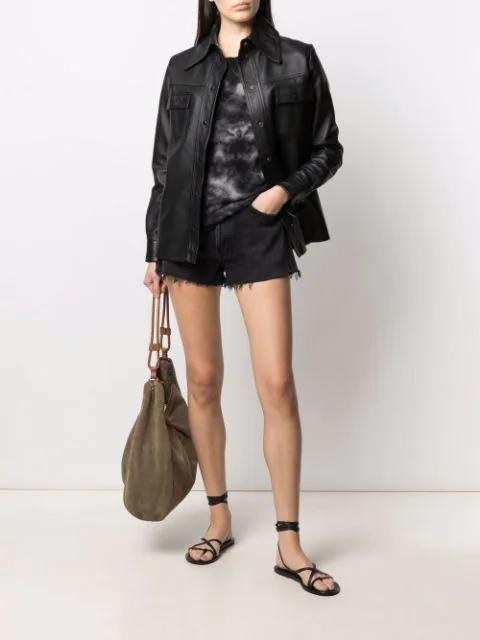 AGOLDE Liv Organic Cotton Denim Miniskirt In Vapor