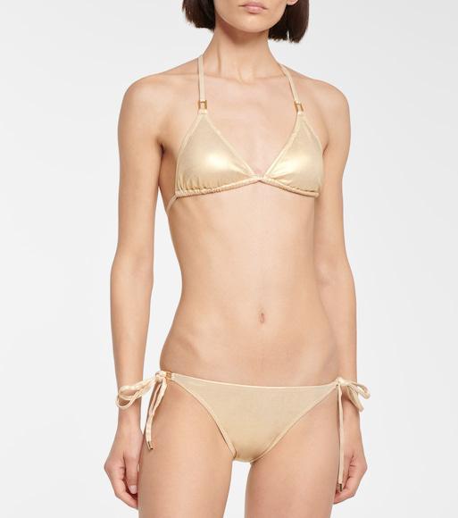 VALENTINO GARAVANI Rockstud Leather Slides In White