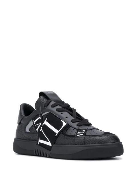 VALENTINO GARAVANI Leather Sneakers In Black