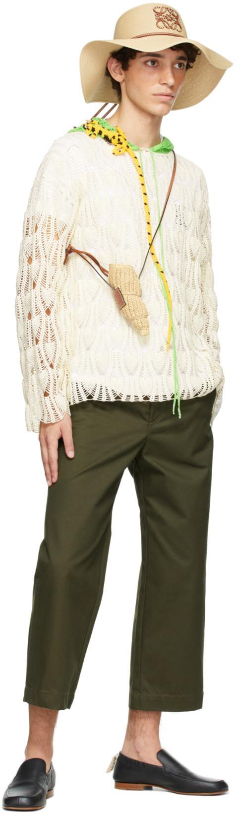 LOEWE Slim-fit Logo-embroidered Cotton-jersey T-shirt In White