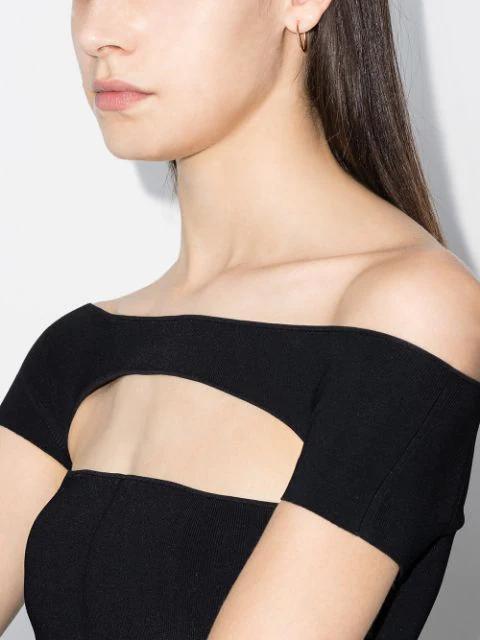 SAINT LAURENT Opyum 110 Leather Heeled Sandals In Nero