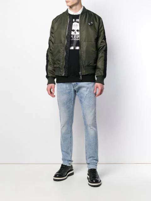 SAINT LAURENT Monogram Polo Shirt In White