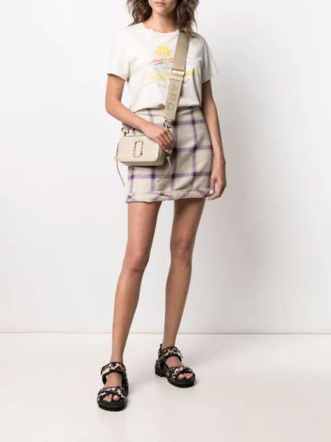 MARC JACOBS Two-tone Leather The Snapshot Crossbody Bag In Multi