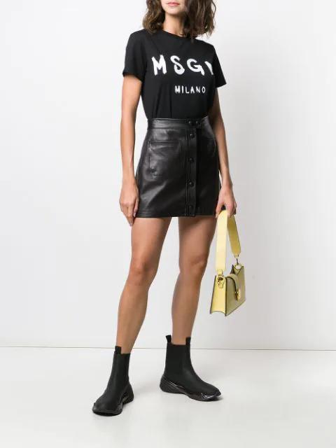 MSGM T-shirt With Logo In Black