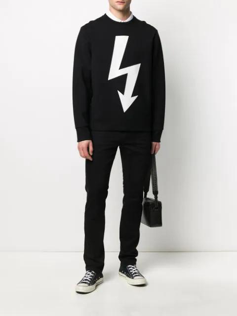 SAINT LAURENT Monogram Polo Shirt In White