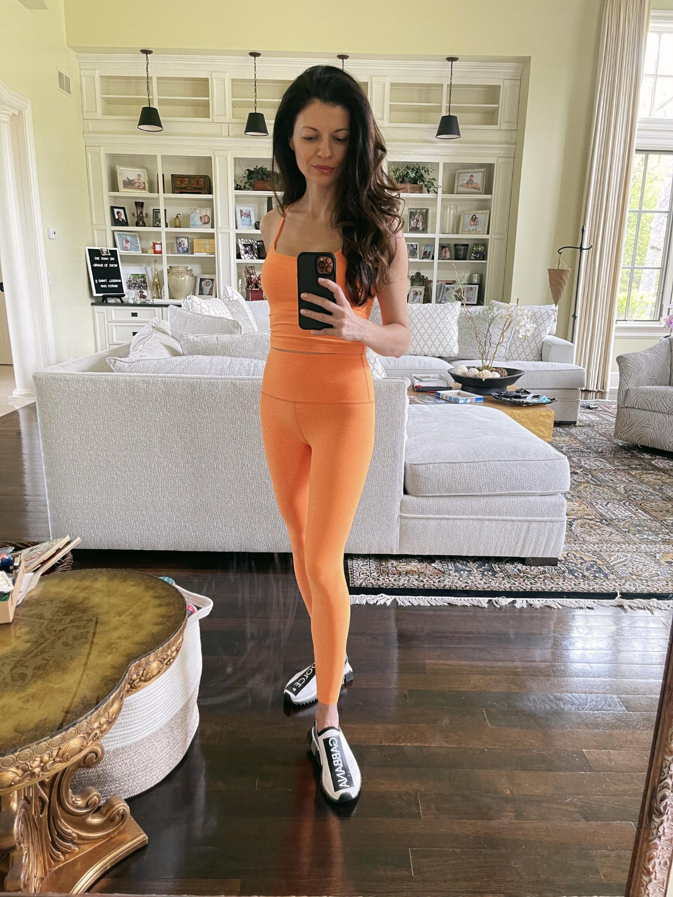 BEYOND YOGA Spacedye Slim Racerback Cropped Tank Top In Cloud White