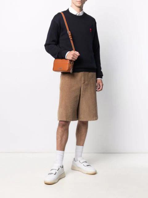 AMI ALEXANDRE MATTIUSSI Pull Col Rond Ami Paris De Coeur In Black