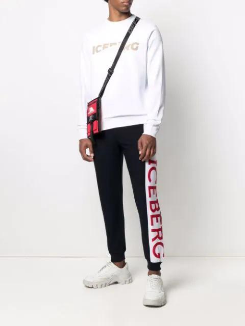 ICEBERG Colour-block Logo Track Pants In Blau