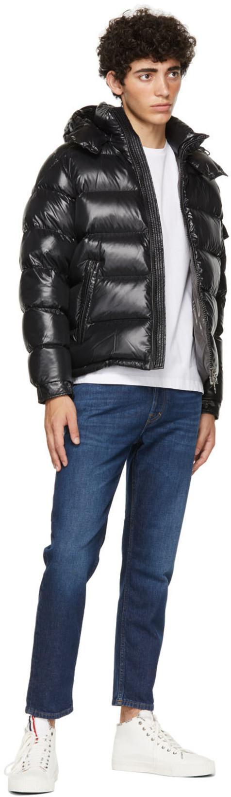 MONCLER Men Detachable Hood Padded Down Jacket In Black