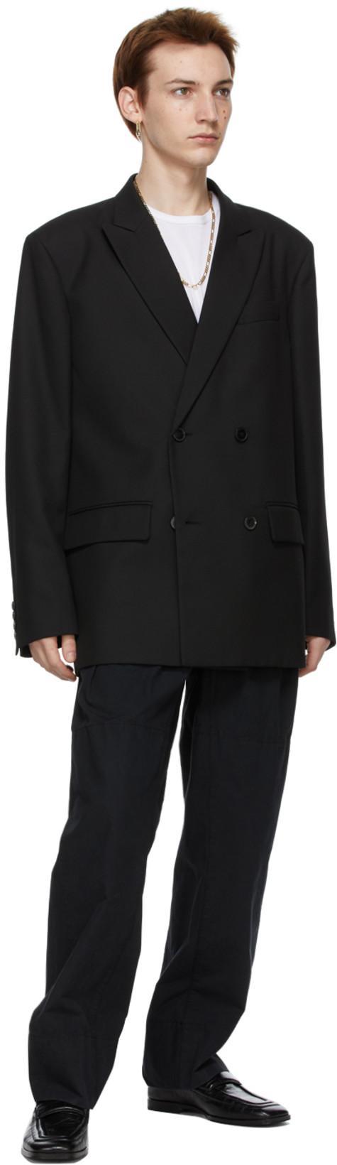 VALENTINO Double-breasted Blazer In Black