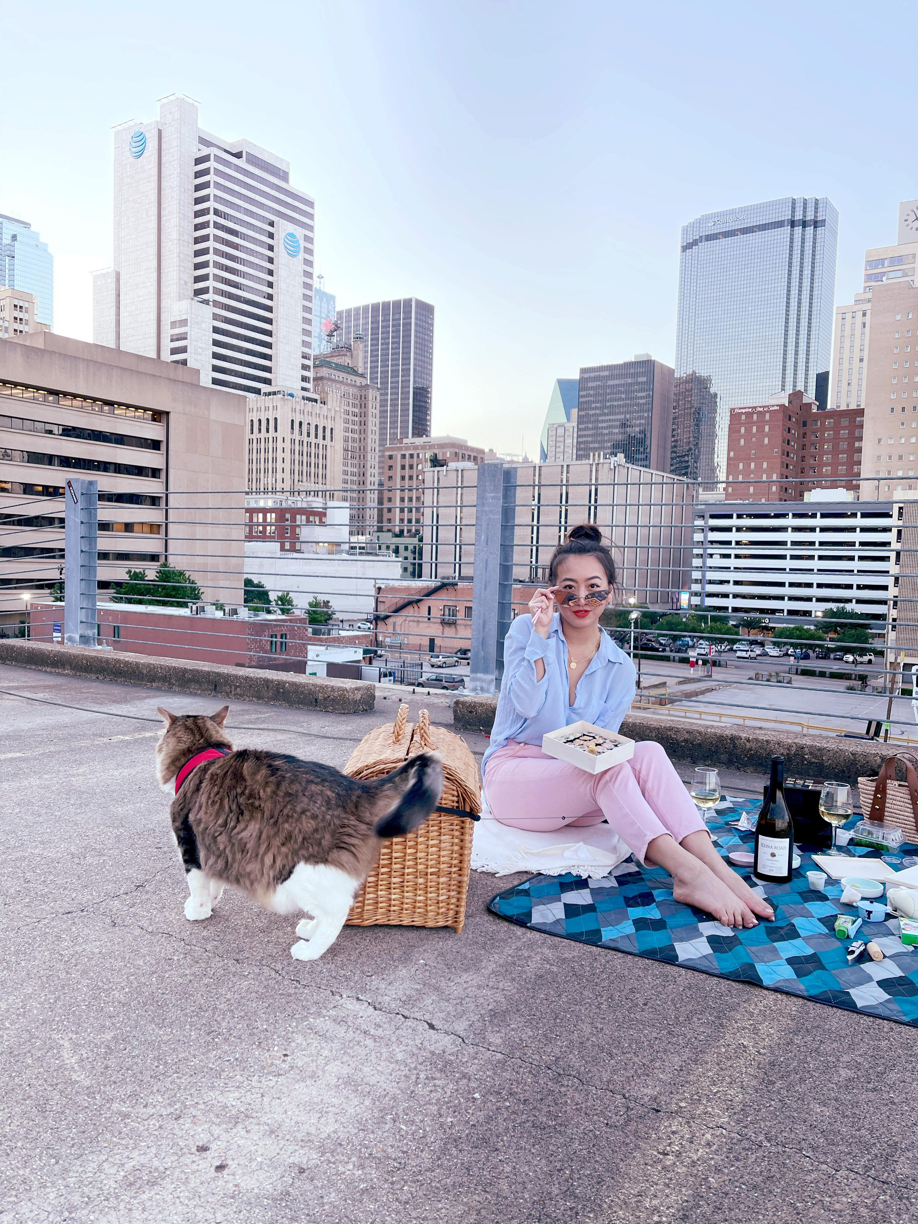 POLO RALPH LAUREN Long Sleeve Linen Shirt Harbor Island Blue For Women